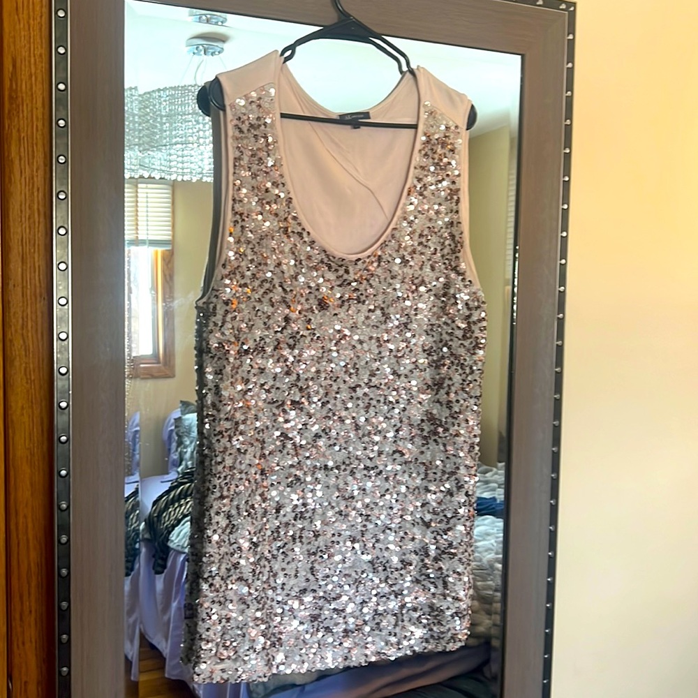 Anne Klein 3XL Beige/Gold Sequin never worn